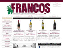 Tablet Screenshot of francoswine.com